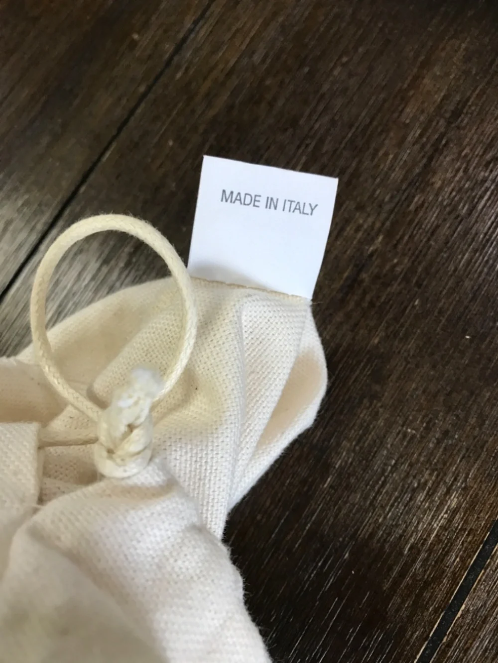 LORO PIANA 5 1/2” x 15” COTTON BAG WITH PRINTED LOGO